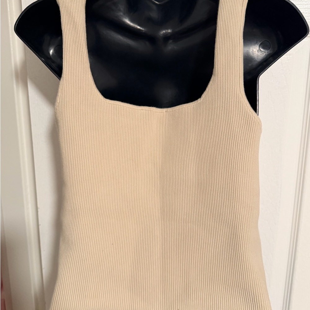 Reformation Cream Ribbed Tank Top - Picture 4 of 6